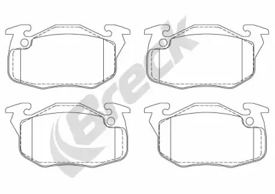 Комплект тормозных колодок, дисковый тормоз BRECK купить